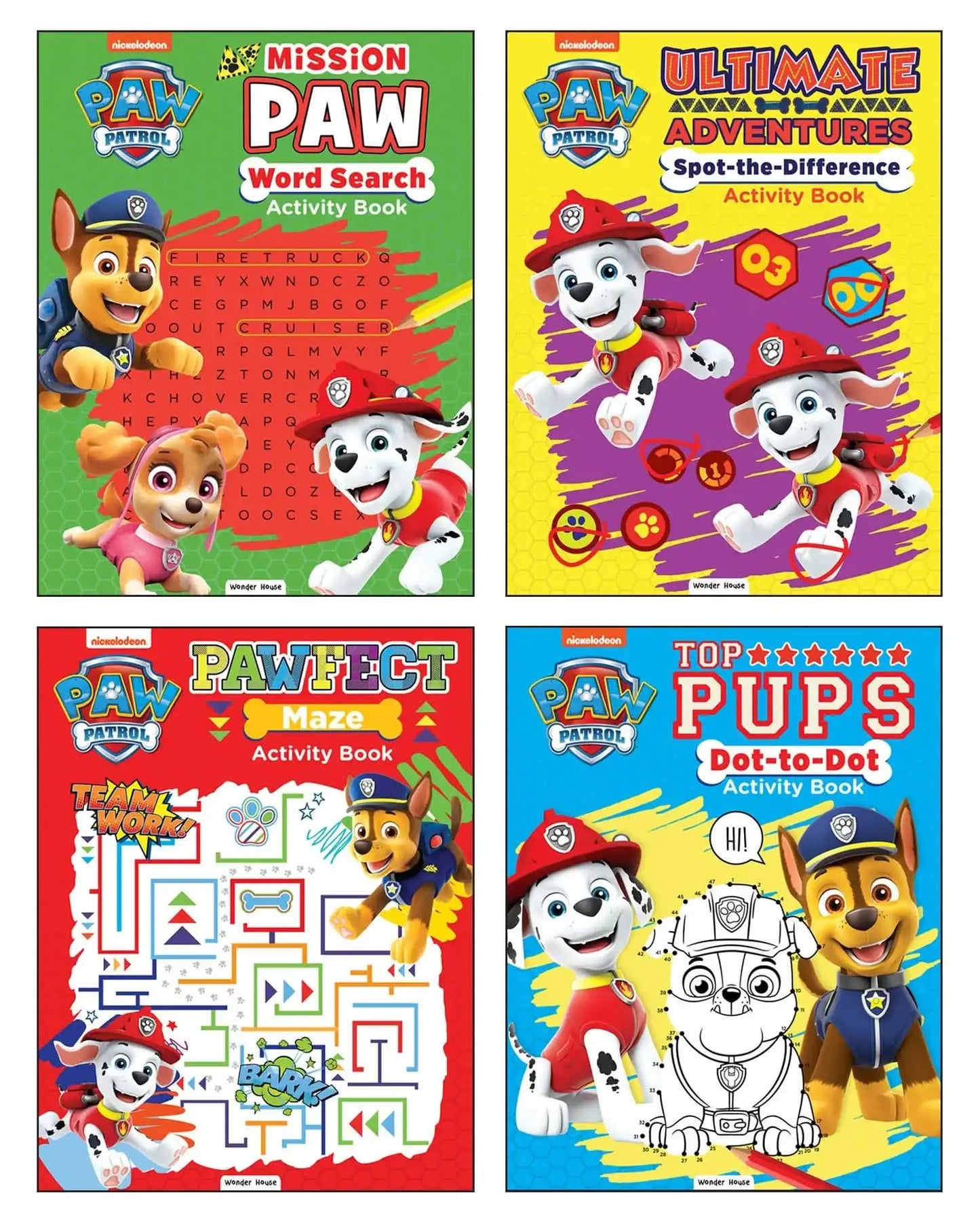 Paw Pups Super Activity Boxset (Set Of 4 Books): Dot-To-Dot, Spot The Difference, Word Search & Maze