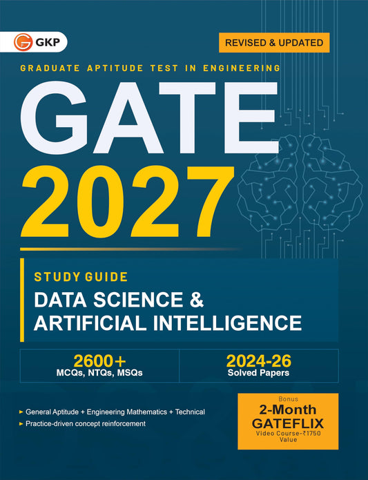 GATE 2027 : Data Science & Artificial Intelligence- Complete Guide | 2600+ MCQs | Solved Papers 2024–2026