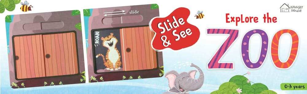 Slide And See - Explore The Zoo : Sliding Novelty Board Book For Kids