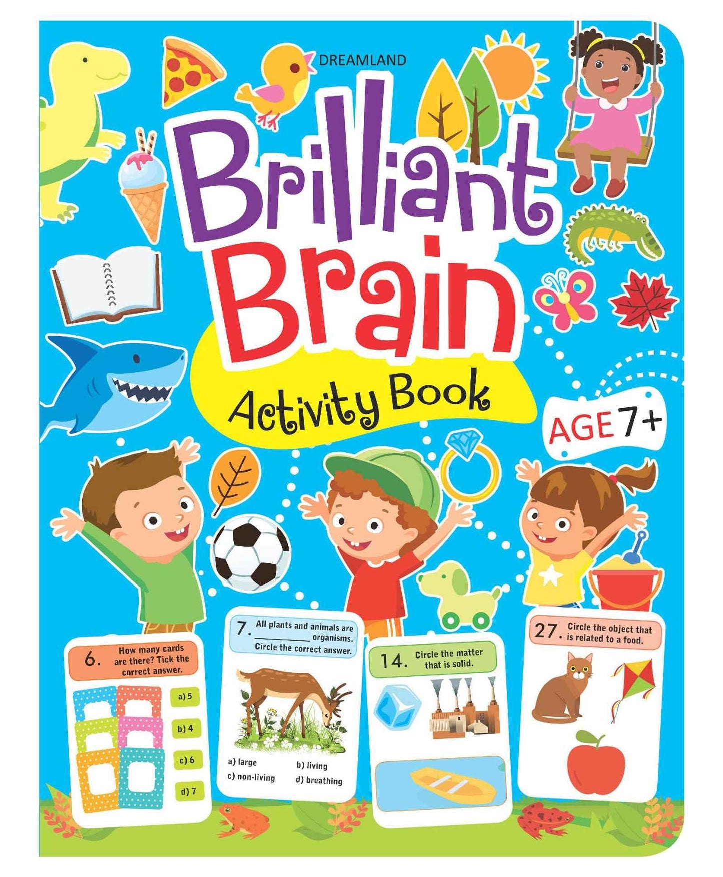 Brilliant Brain Activity Book for Kids Age 7- 8 years with Match the following, Colouring, Counting and much more Activities