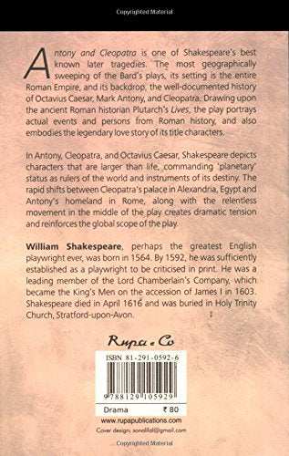 William Shakespeare : Antony And Cleapatra