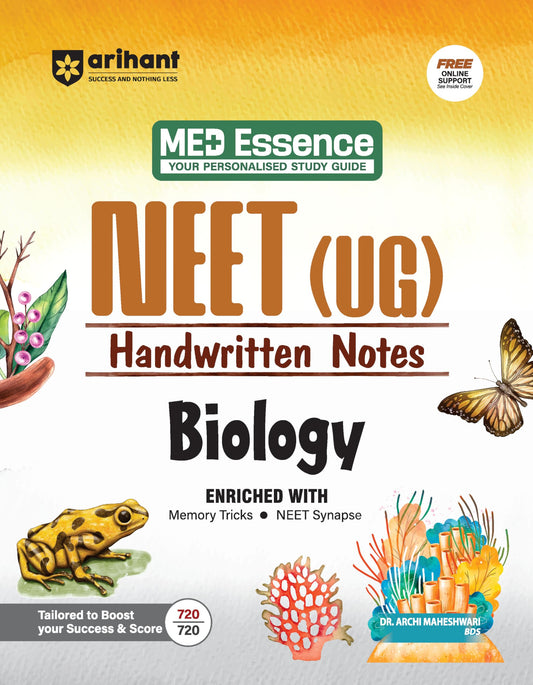 Arihant NEET (UG) Biology Handwritten Notes | NEET Synapse, Memory Tricks & Detailed Diagrams First and Only NEET Targeted Handwritten Notes