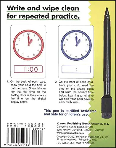 Easy Telling Time Write & Wipe