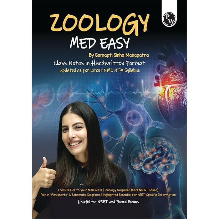 PW Zoology Med Easy For NEET and Board Exams 2024-25 | Flowcharts, Schematic Diagrams Samapti Sinha Mahapatra Handwritten Notes [Paperback] Samapti Sinha Mahapatra