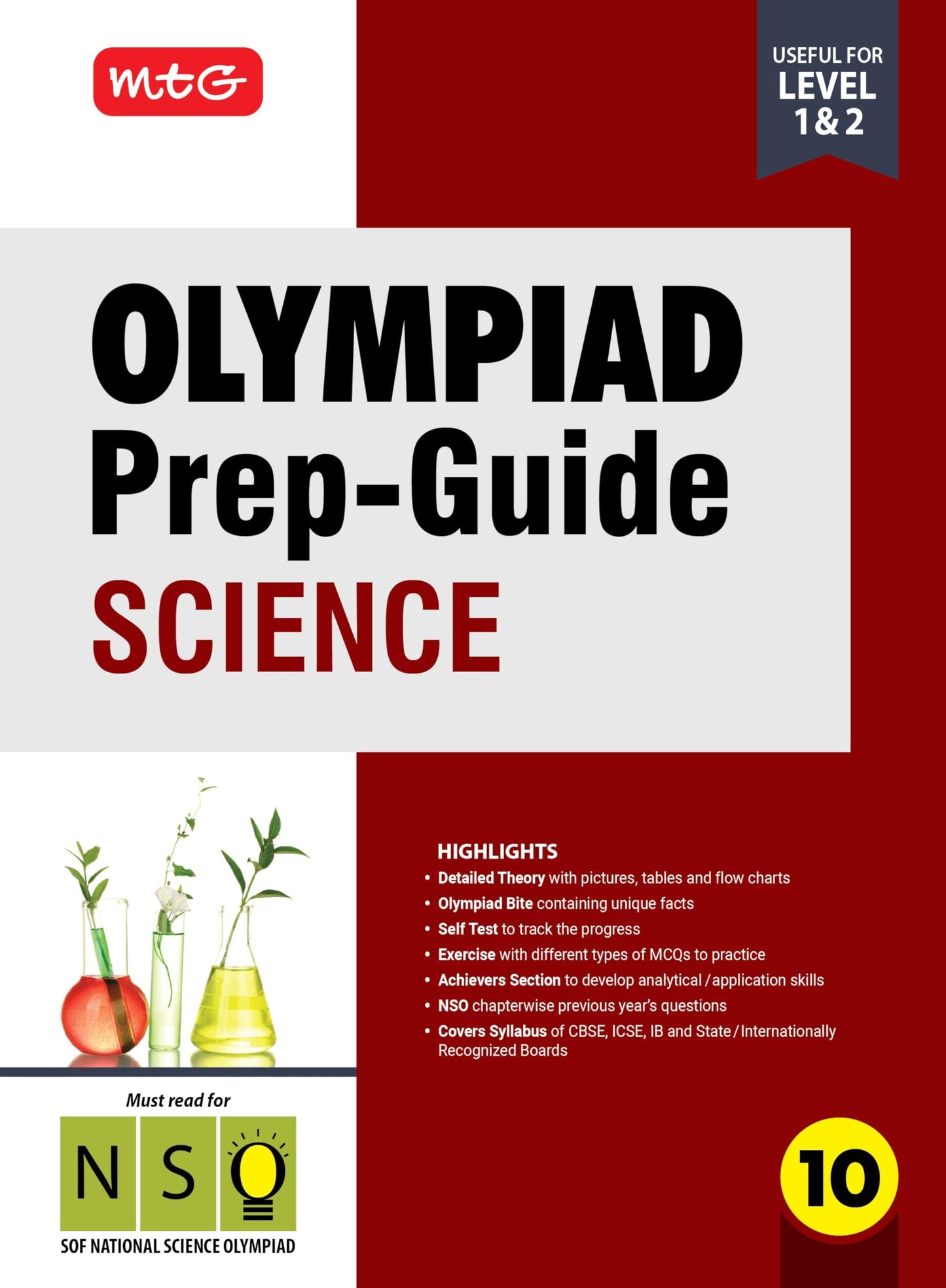 MTG Olympiad Prep-Guide Class 10 Science (NSO) - Detailed Theory, NSO Chapterwise Previous Years Questions with Self Test For SOF 2025-26 Exam