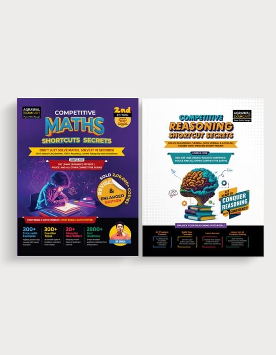 Examcart All Competitive Exams Books Combo 2026 | Short Maths By D.P. Singh + Reasoning | NRA CET, SSC, Bank, Railway, Defence, Police And All Government Exams (English) (2 Books Combo)