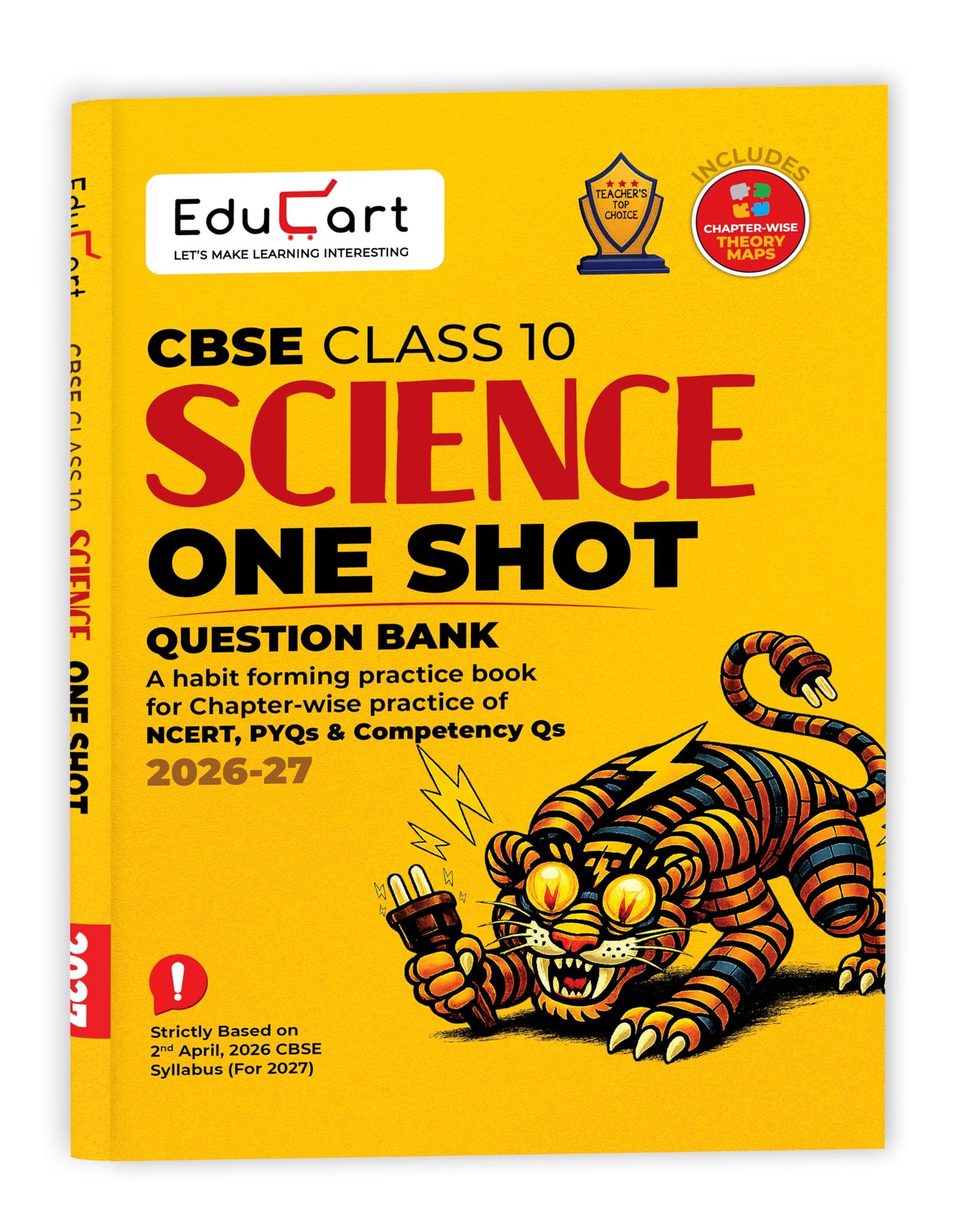 Educart One-shot Science CBSE Class 10 Question Bank 2026-27 (Strictly for Boards Exam 2027)
