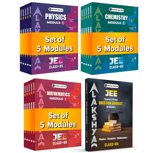 PW Lakshya For JEE Main & Advanced Class 12 Physics, Chemistry, Mathematics Modules and Questions Booklet with Solutions Combo Set of 16 Books (2026 Edition)