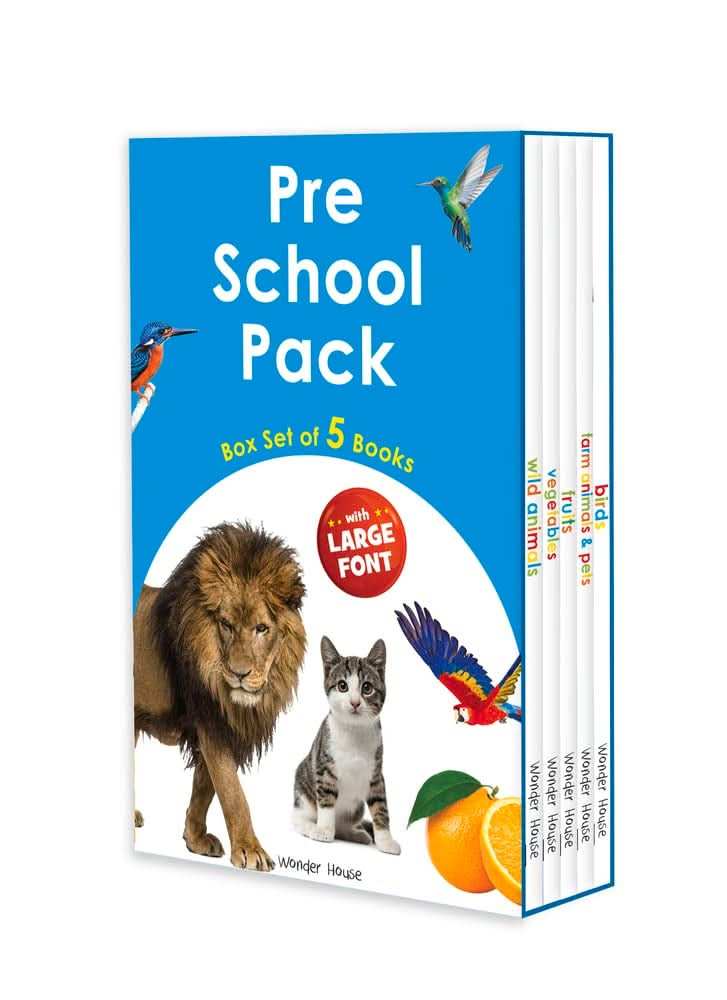 Early Learning Library Pack 2 : Box Set Of 5 Books (Big Board Books Series, Large Font)