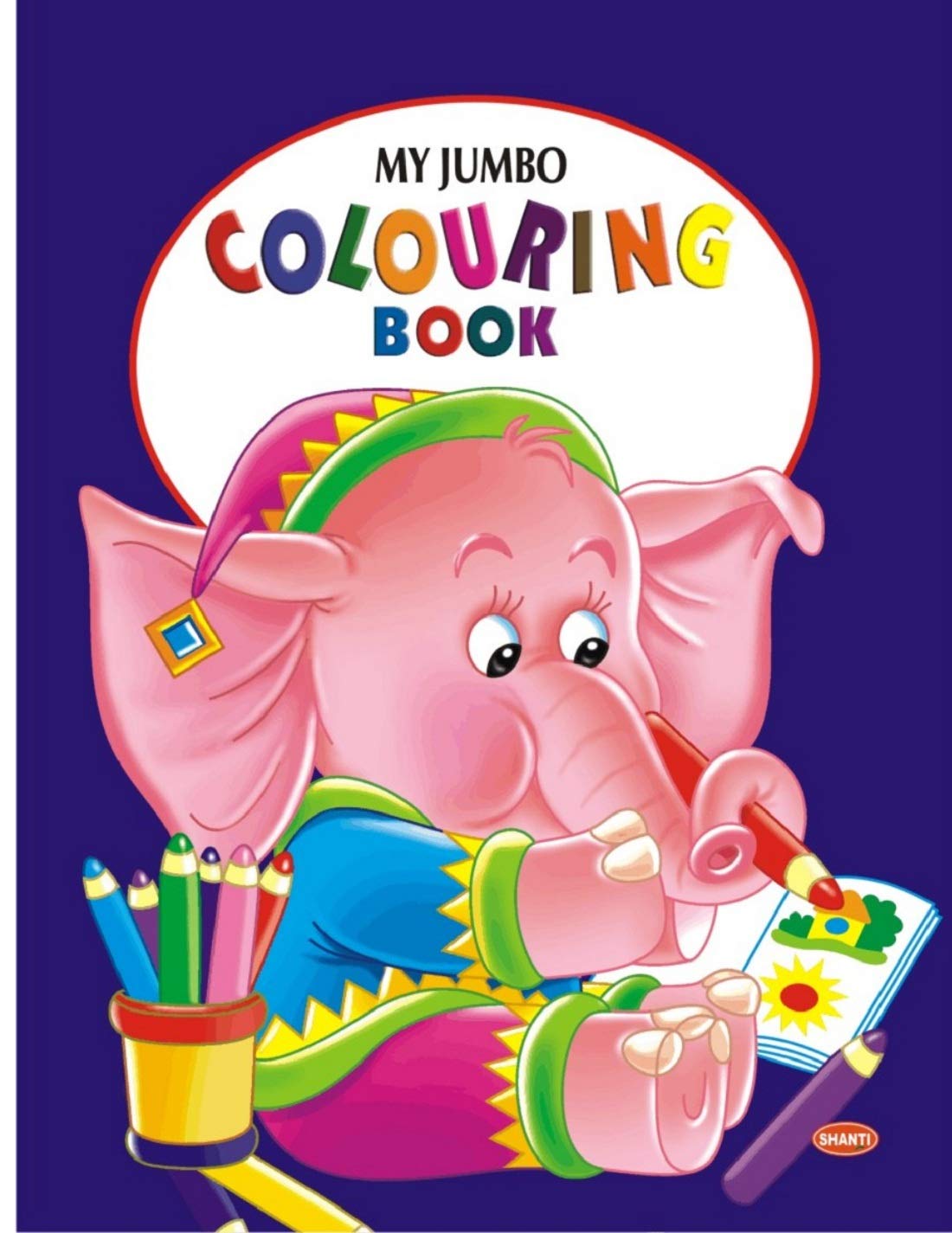 Shanti Publications My Jumbo Colouring Book - Blue