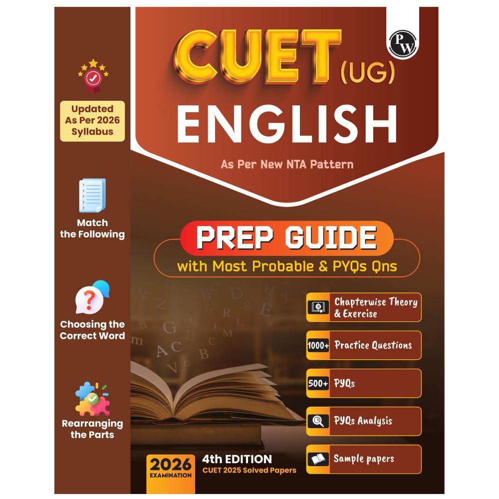 PW CUET (UG) English Chapterwise & Topicwise Question (2023–2025) for