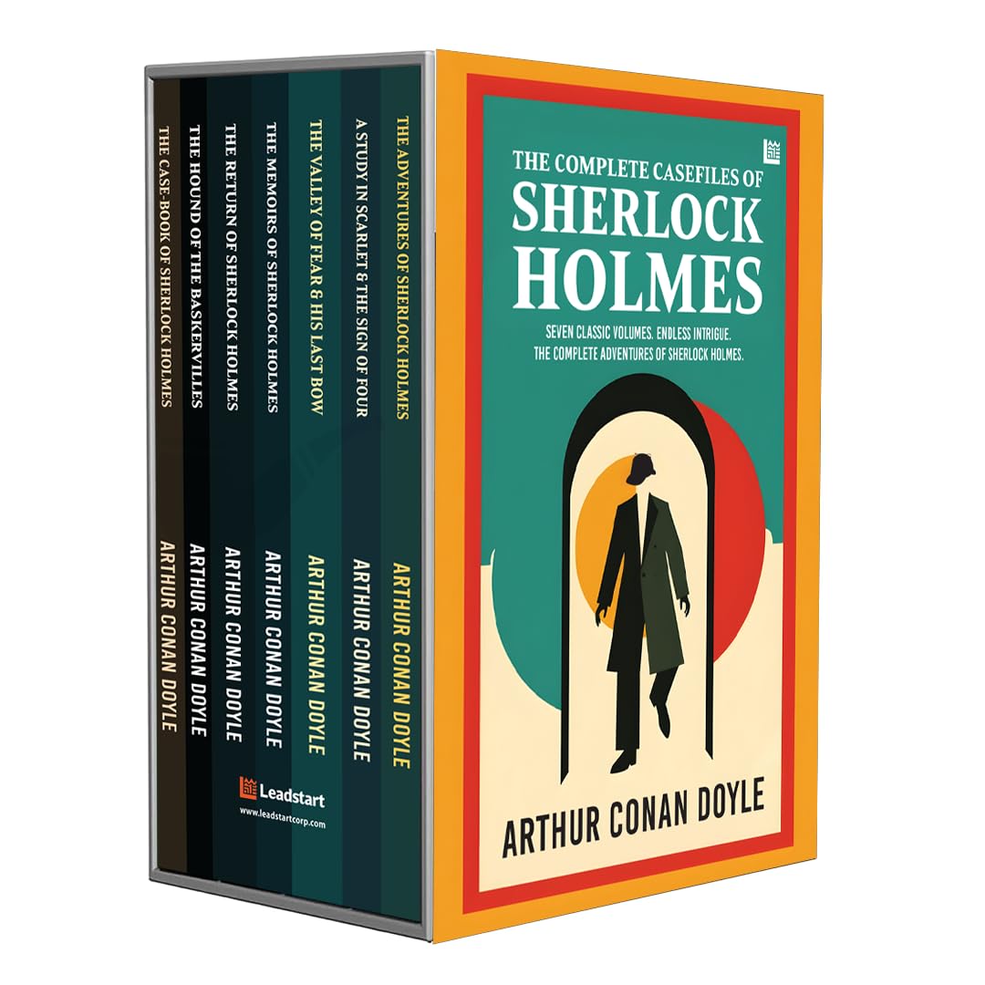 The Complete Casefiles of Sherlock Holmes - Set of 7 Books [Premium Paperback] English Novels | Sherlock Holmes Books Set | Mystery Thriller Books |For Fans of Agatha Christie Books Set & Famous Five