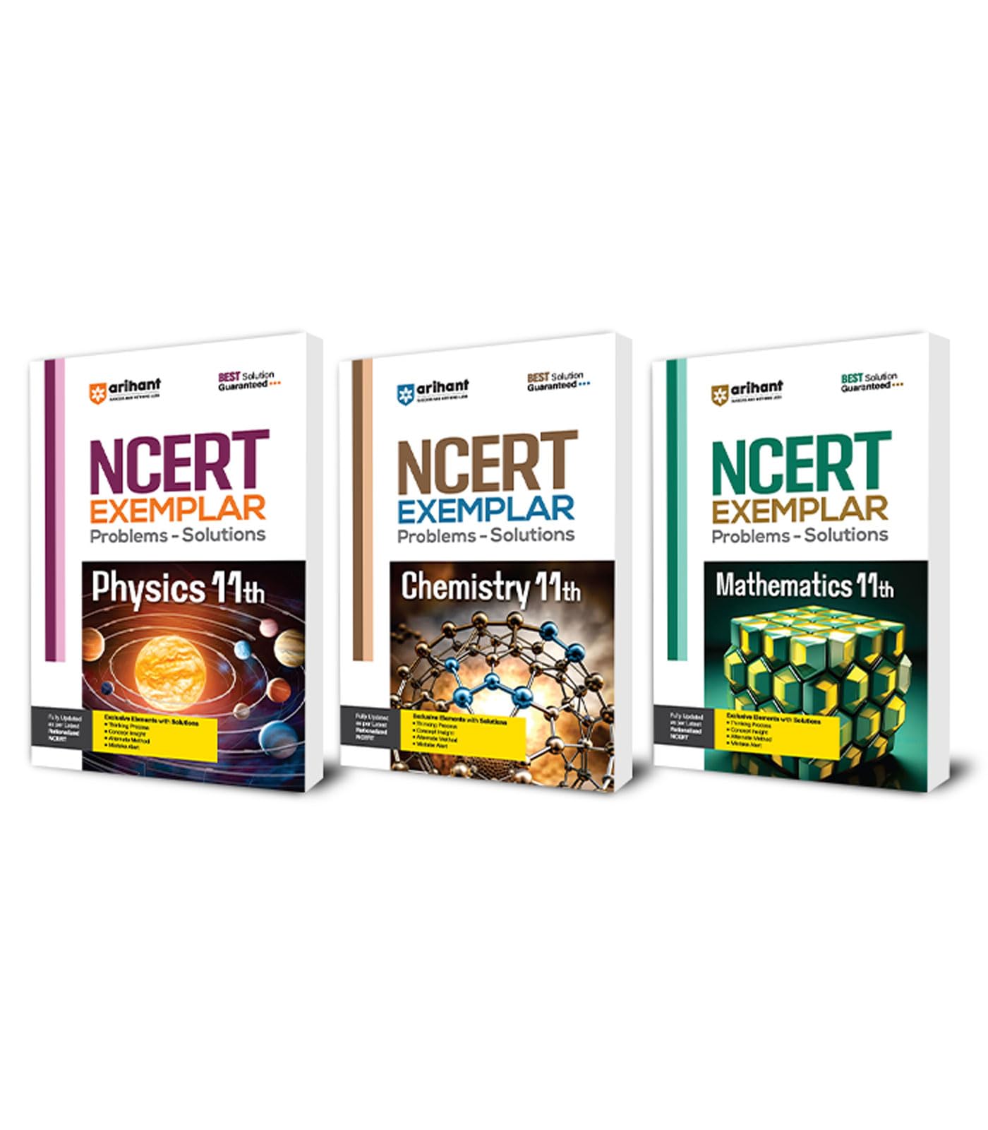 Arihant NCERT Exemplar Physics,Chemistry,Maths 11th Latest Rationalized Edition (Set of 3)| Problems & Solutions with Exclusive Elements | Thinking ... Insight, Mistake Alert | For Exam 2025-26