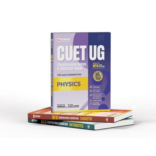 Arihant CUET UG 2026 PCM Combo (Physics, Chemistry & Mathematics) | Chapterwise Notes & Question Bank | Based on NTA Pattern | 1000+ NCERT MCQs, ... & Flash Cards | Free Online Digital Support