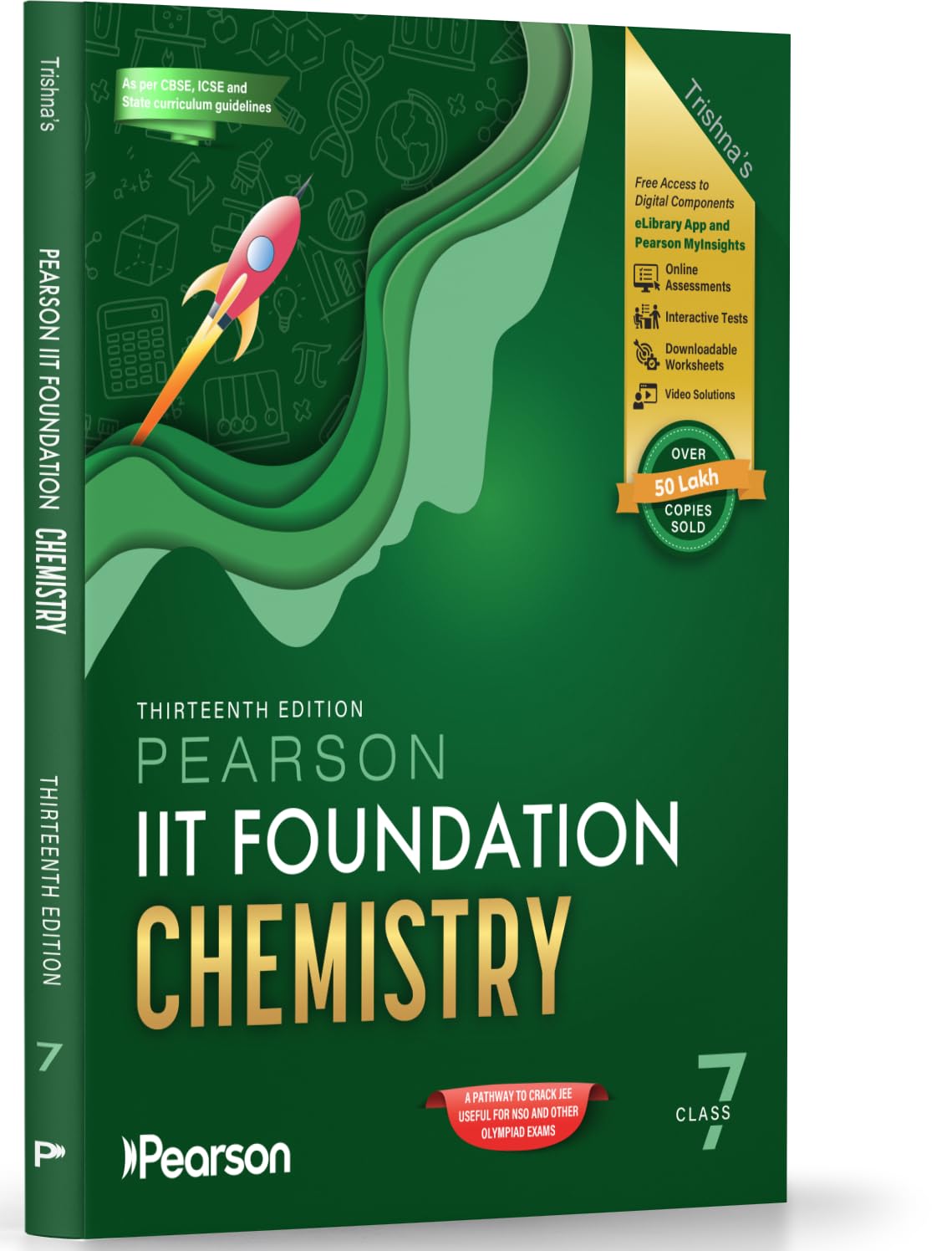Pearson'26 IIT Foundation Class 7 Chemistry|For JEE, NTSE & Olympiad Exams | Free acess to 6 Online Assessments,30 Video Solutions & 6 Interactive Tests via Pearson MyInsights & elibrary
