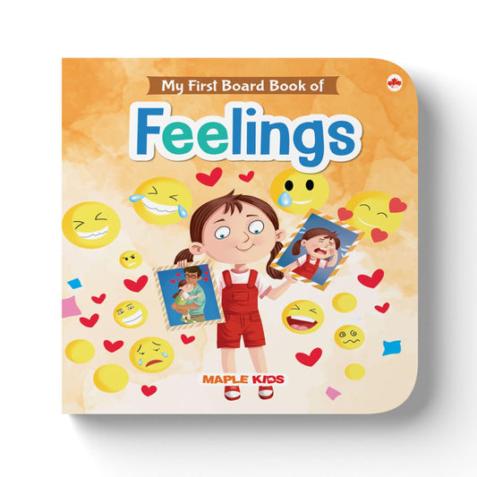 Feelings - Illustrated Board Book for Children - Happy, Sad, Angry, Love, Scared, Confused, Excited - Board Book of Emotions and Expressions for Kids - Age 2+ - Learning Book for Kids