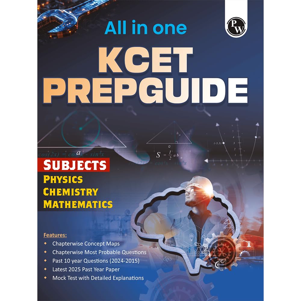 PW KCET PYQ Book 2026 – All in One KCET Preparation Book | Physics, Chemistry, Mathematics | Chapterwise PYQs, Most Probable Questions, Concept Maps & Mock Tests for Engineering Exam
