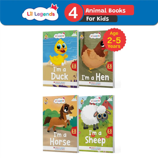 Oba Lil Legends Fascinating Farm Animals (Set Of 4 Books)