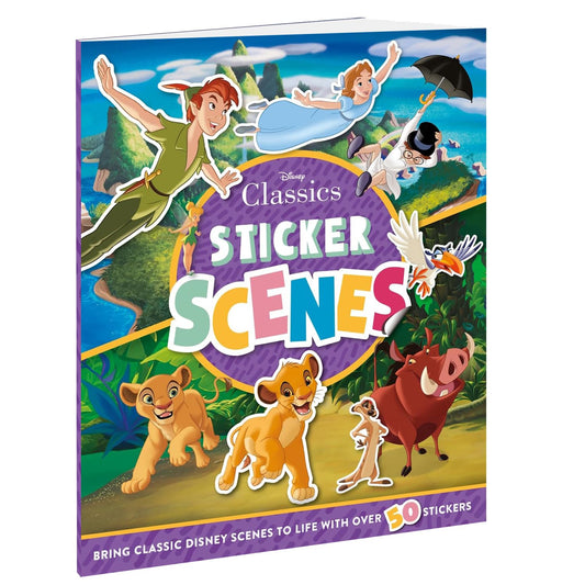 Disney Classics: Sticker Scenes Book | Stickers and Activities Book for 6 to 8 Year Old