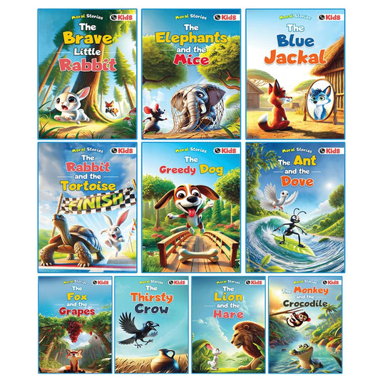PW Moral Stories with 3D Animated Images (Set of 10 Books)