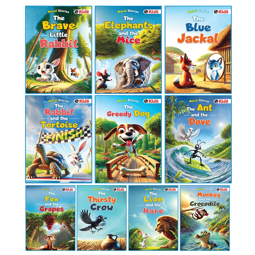 PW Moral Stories with 3D Animated Images (Set of 10 Books)