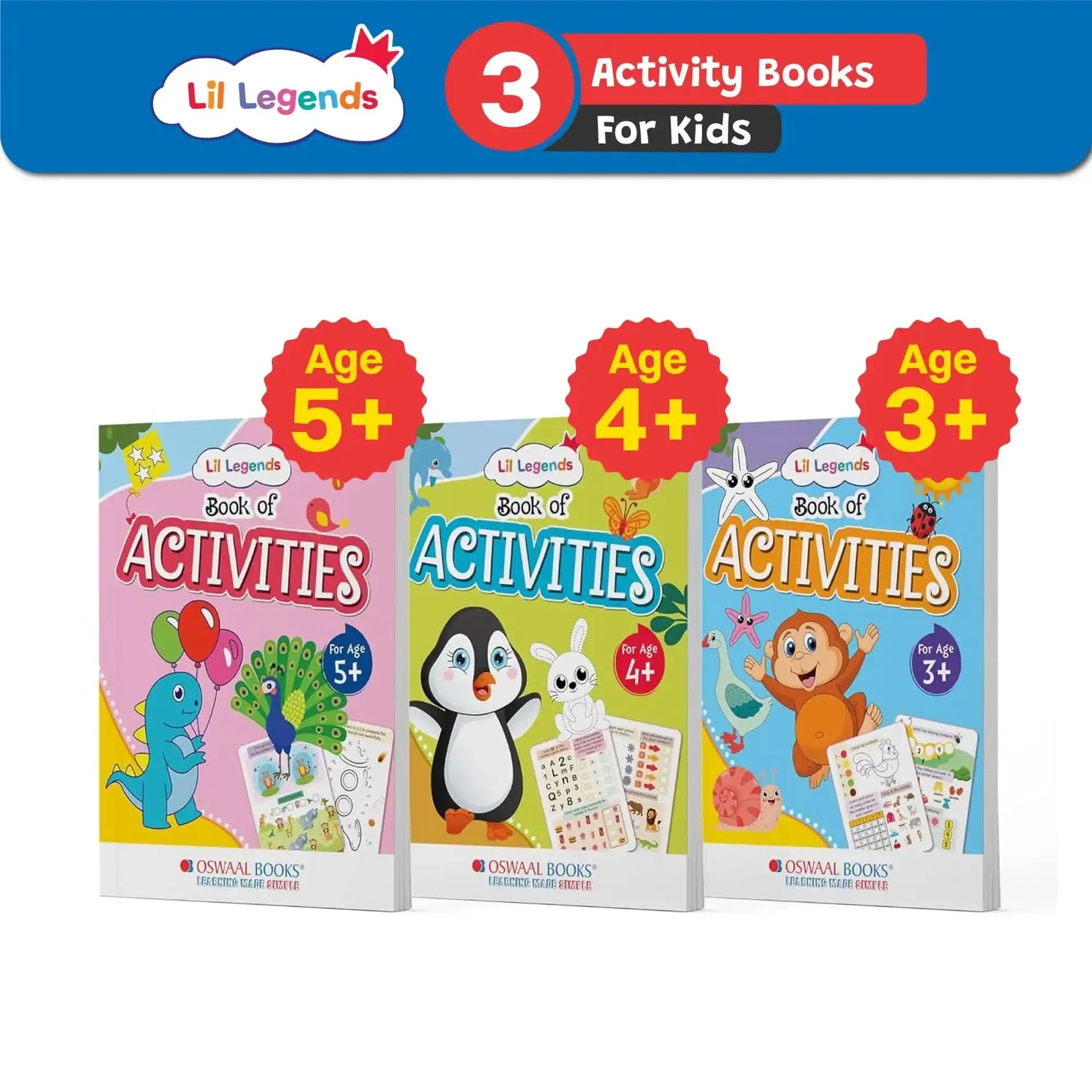Oba Lil Legends P/S Activity Bk For 3 4 & 5+ (Set Of 3 Bk'S)