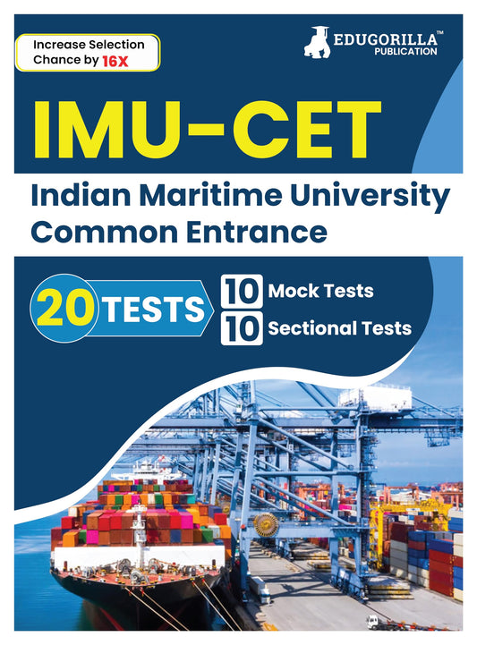 IMU CET 2024 : Indian Maritime University Common Entrance Test - 8 Mock Tests and 10 Sectional Tests (2000 Solved Questions) with Free Access to Online Tests