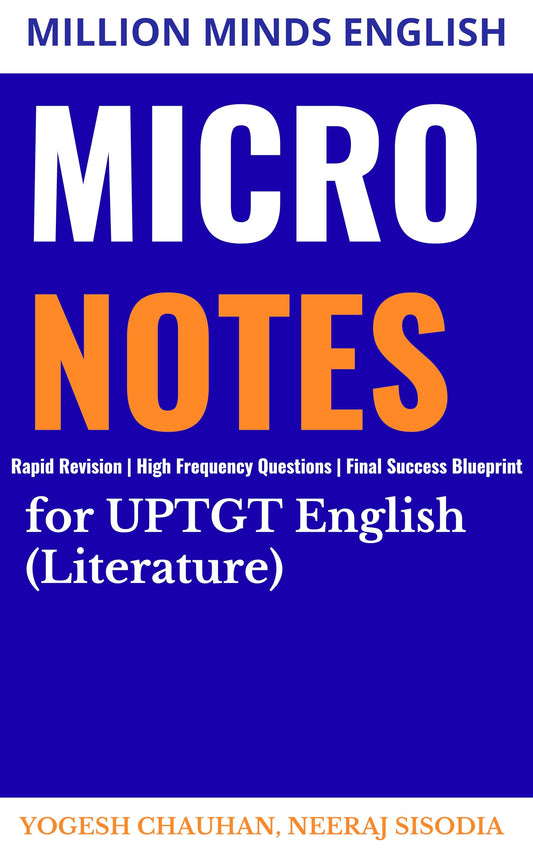 Million Minds English UPTGT English Literature Micro Notes