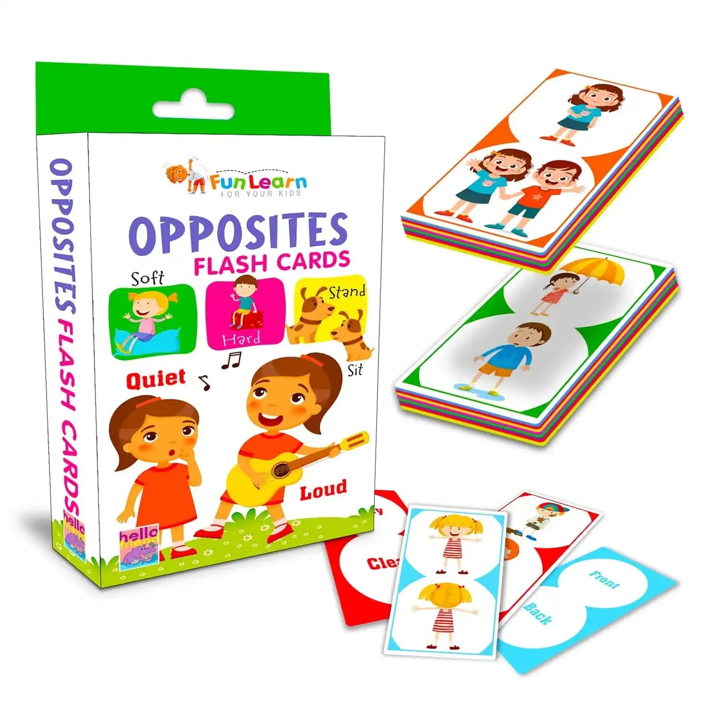 Opposites 30 Flash Cards Box