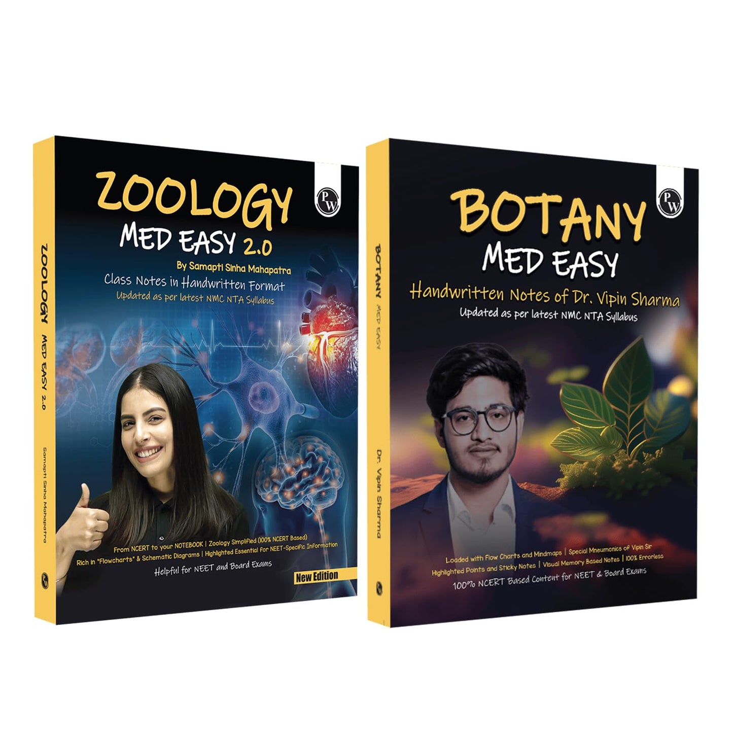 Pw Med Easy Zoology 2.0 and Botany Handwritten Notes Combo Set of 2 Bo