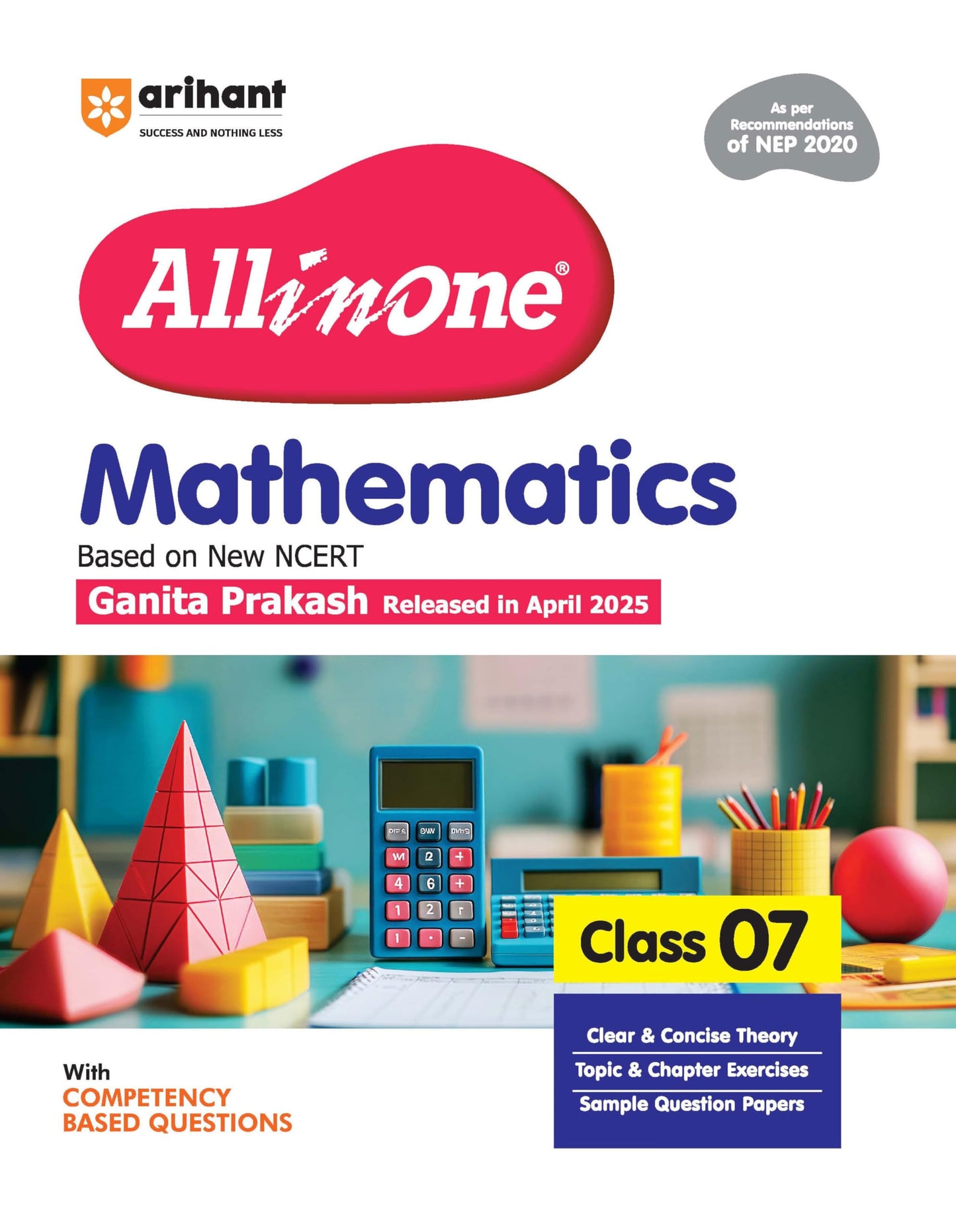Arihant All in One Mathematics Class 7 for CBSE Exam 2025-26 Latest NC