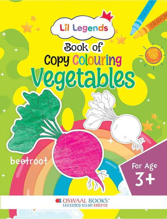 Oba Lil Legends Copy Colouring For Kids To Learn About (Vegetables)