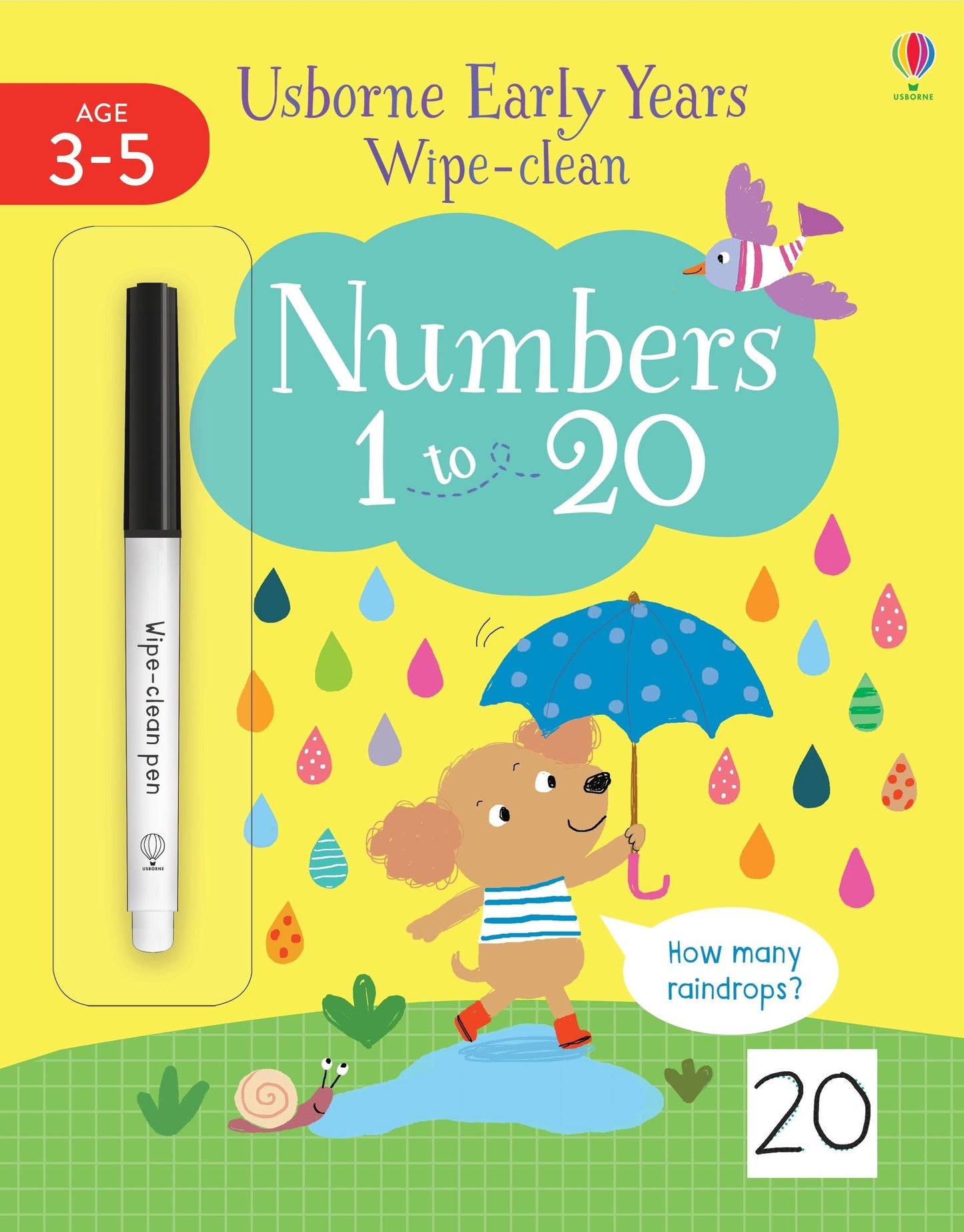 Early Years Wipe Clean Numbers 1 To 20 | Usborne