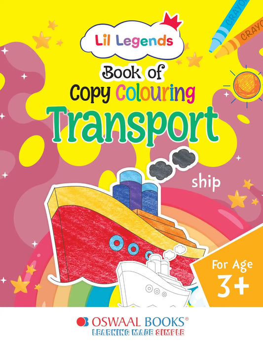 Oba Lil Legends Copy Colouring For Kids To Learn About (Means Of Transport)