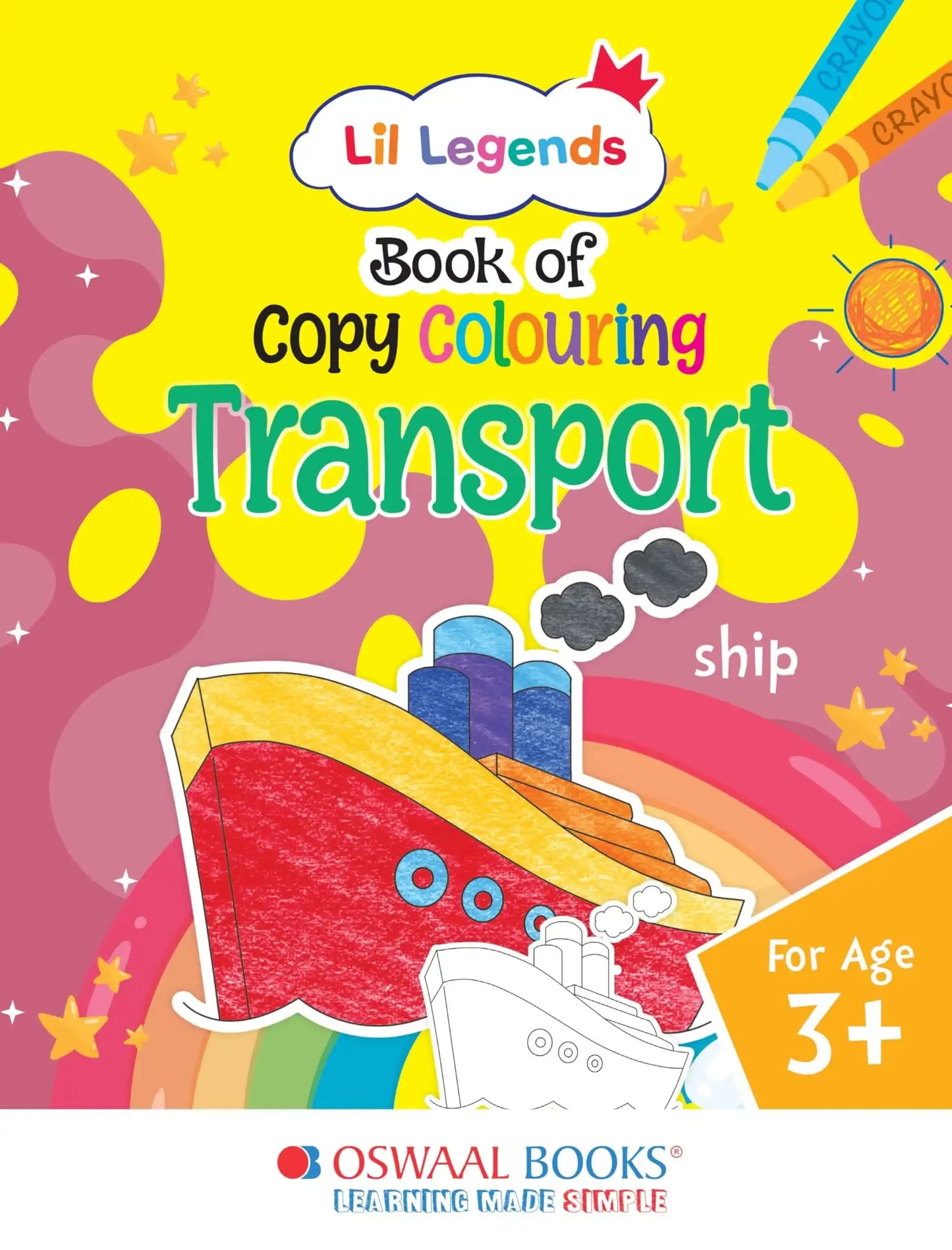 Oba Lil Legends Copy Colouring For Kids To Learn About (Means Of Transport)