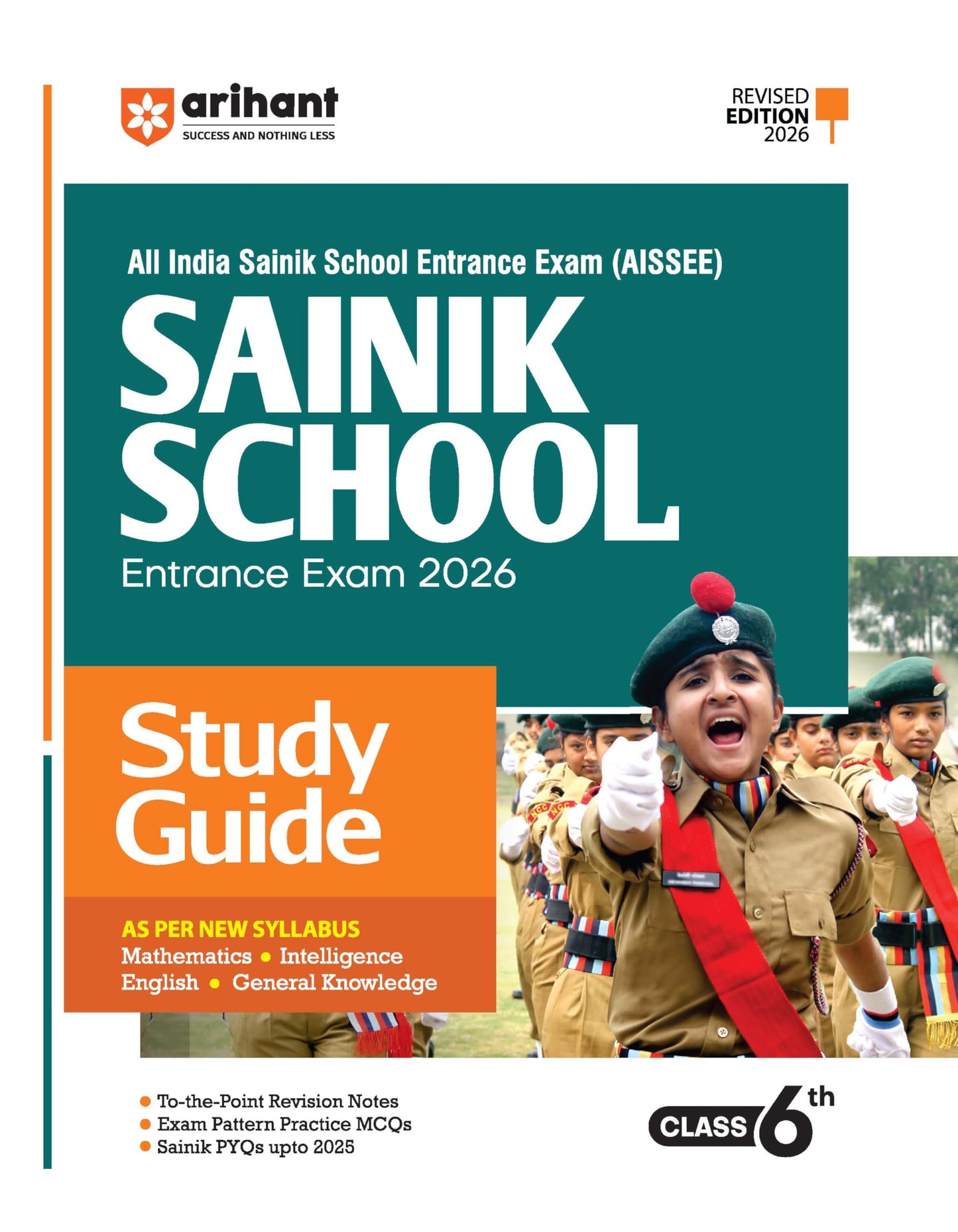 (Old Edition) Arihant AISSEE Sainik School Study Guide Class 6th Entrance Exam 2026 | Complete Coverage of Maths, Intelligence,English and General Knowledge