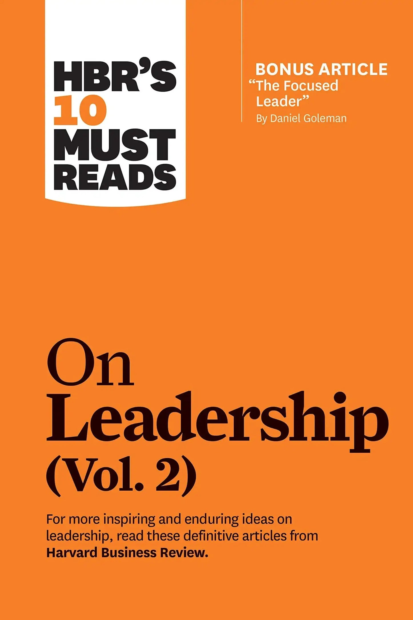 Hbrs 10 Must Reads On Leadership,Vol.2