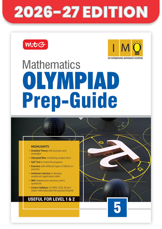 MTG Mathematics (IMO) Olympiad Prep Guide Class 5 | Detailed Theory, Exercise with Self Test For Practice | SOF Olympiad Books For Exam 2026-27 (Useful For Level-1 & 2)