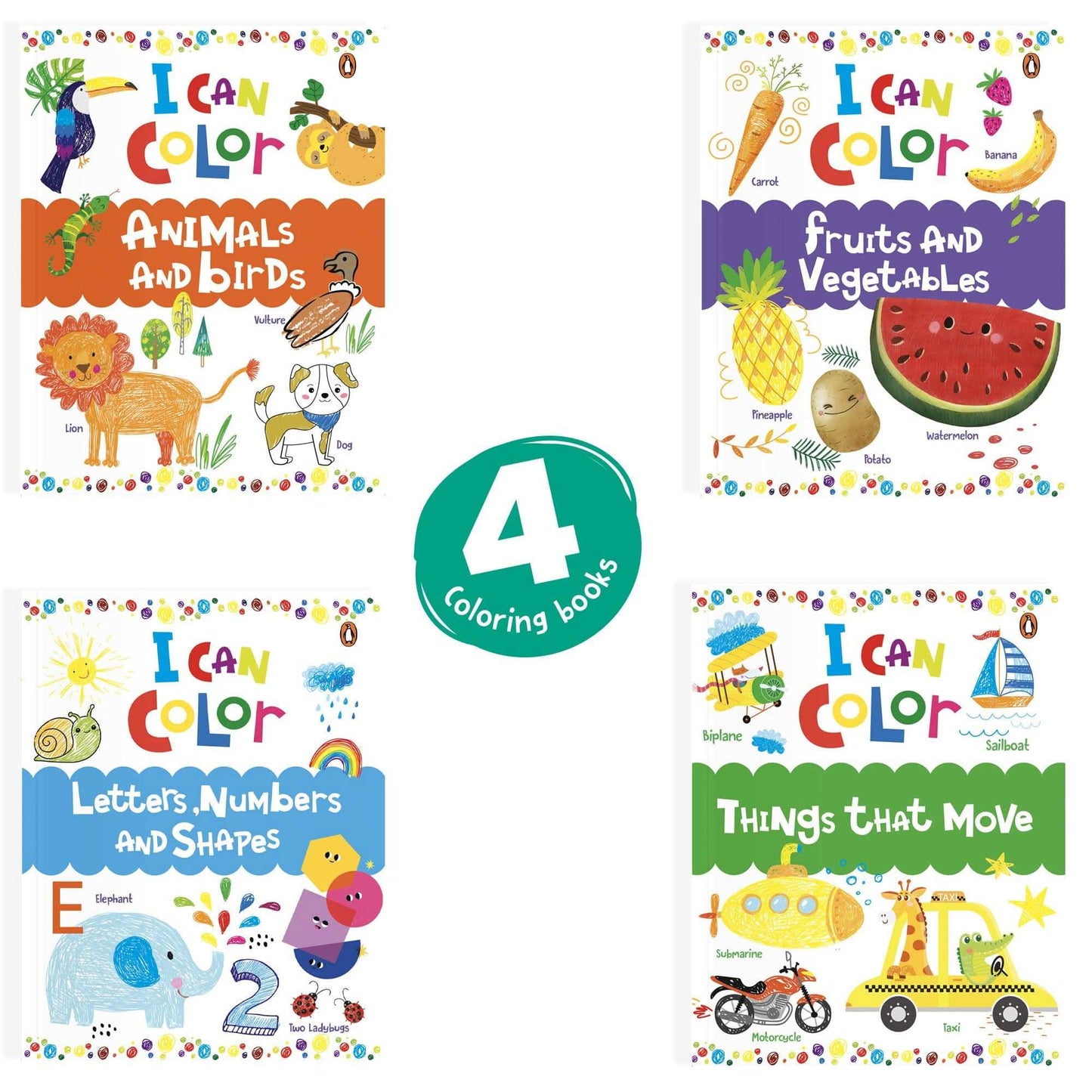 I Can Color Pack (4 Books Pack)