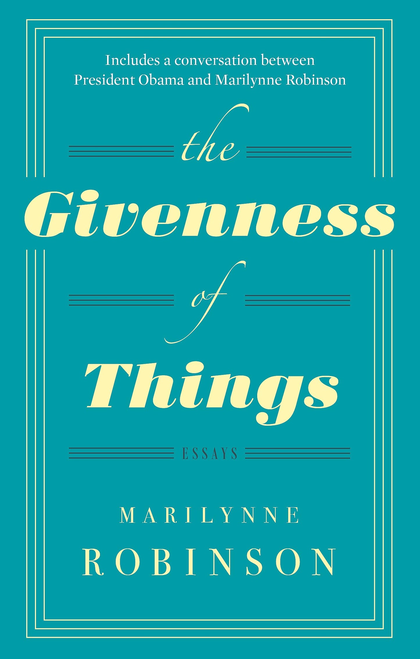 THE GIVENNESS OF THINGS