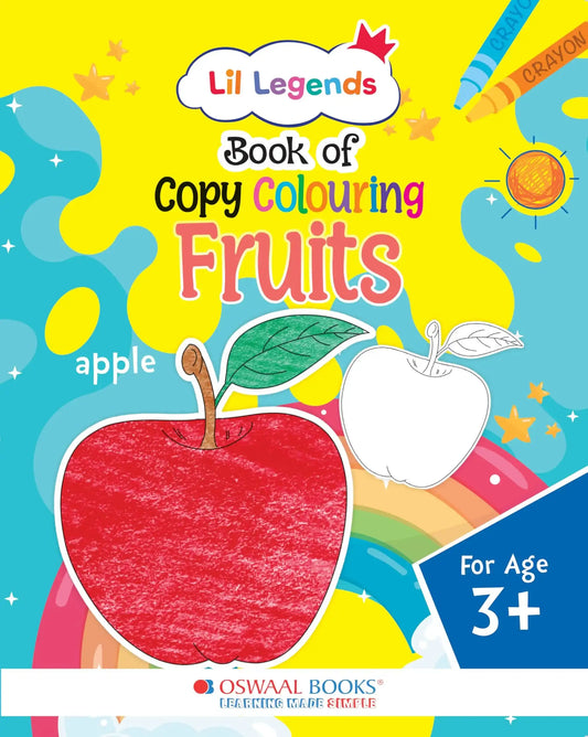 Oba Lil Legends Copy Colouring For Kids To Learn About (Fruits)