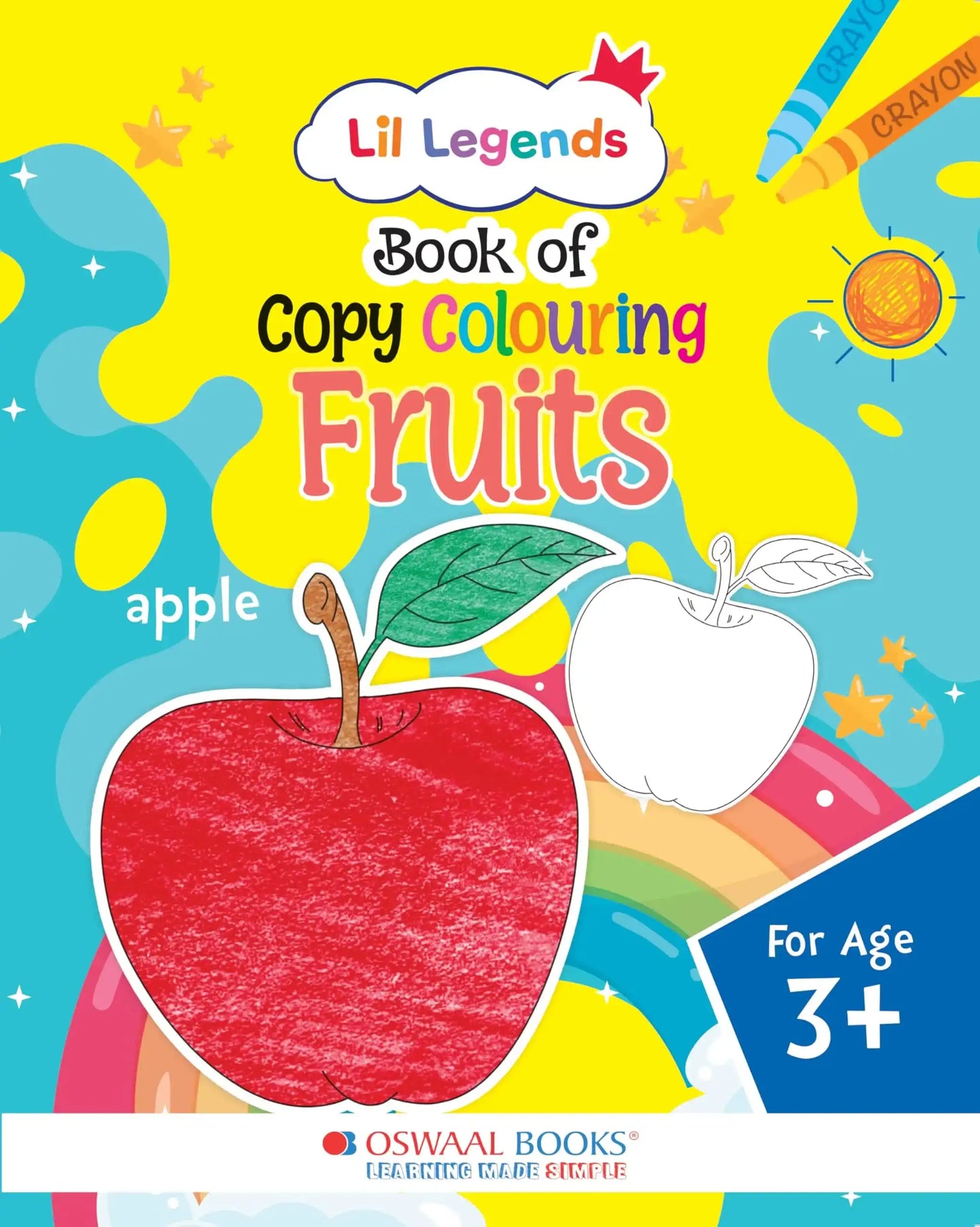 Oba Lil Legends Copy Colouring For Kids To Learn About (Fruits)