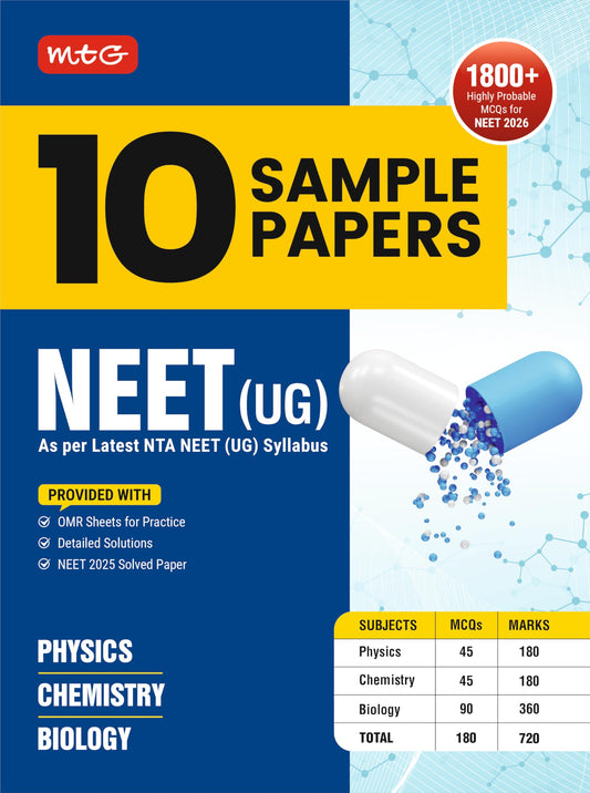 10 Sample Papers NEET (Edition6th Edition)