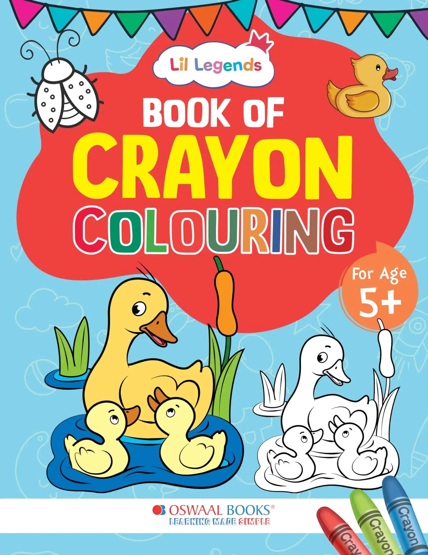 Oba Lil Legends Crayon Colouring For Kids Age 5+