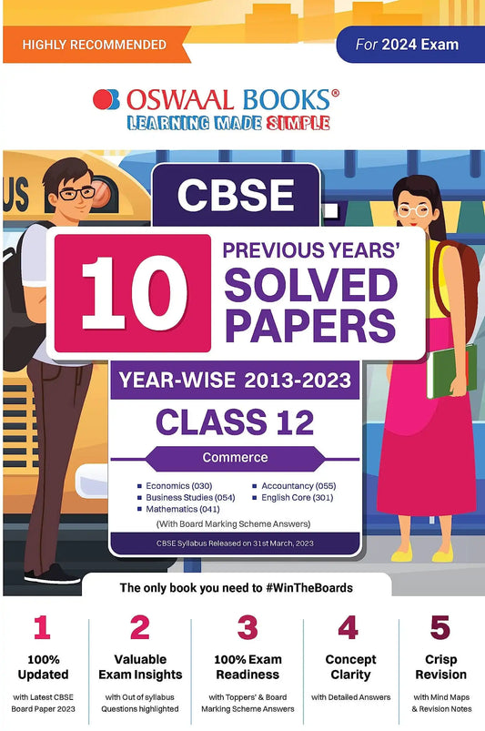 Oba Cbse 10 Yrs Solved (Commerce) Bk 12 (2024)