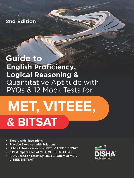 Disha Guide to English Proficiency, Logical Reasoning & Quantitative Aptitude with PYQs & 12 Mock Tests for MET, VITEEE & BITSAT 2nd Edition [Paperback] Disha Experts