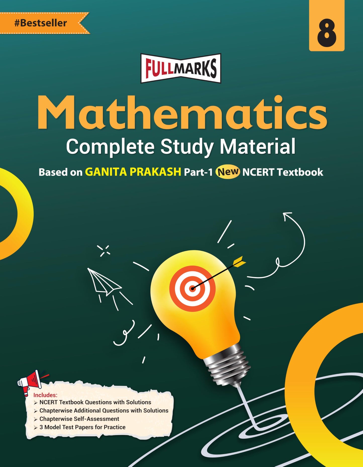 Full Marks Mathematics Ganita Prakash Part-1 Class 8 Complete Study Material – for CBSE 2027 Exams | New Edition as per Latest NCERT Textbooks | Quick ... Solved Q&A, PYQs, CBQs, Sample Papers
