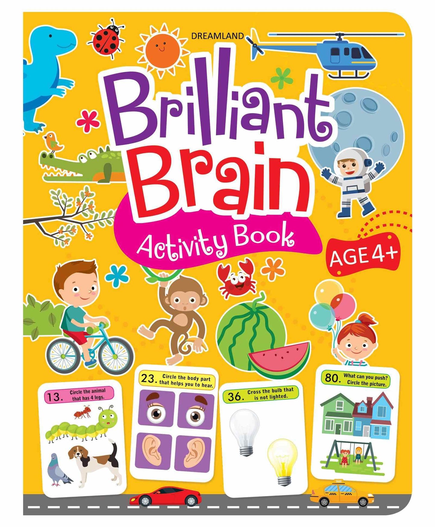 Brilliant Brain Activity Book for Kids Age 4–5 Years with Matching, Colouring, Counting & More | 88 Pages of Educational & Fun Activities for Early Learning