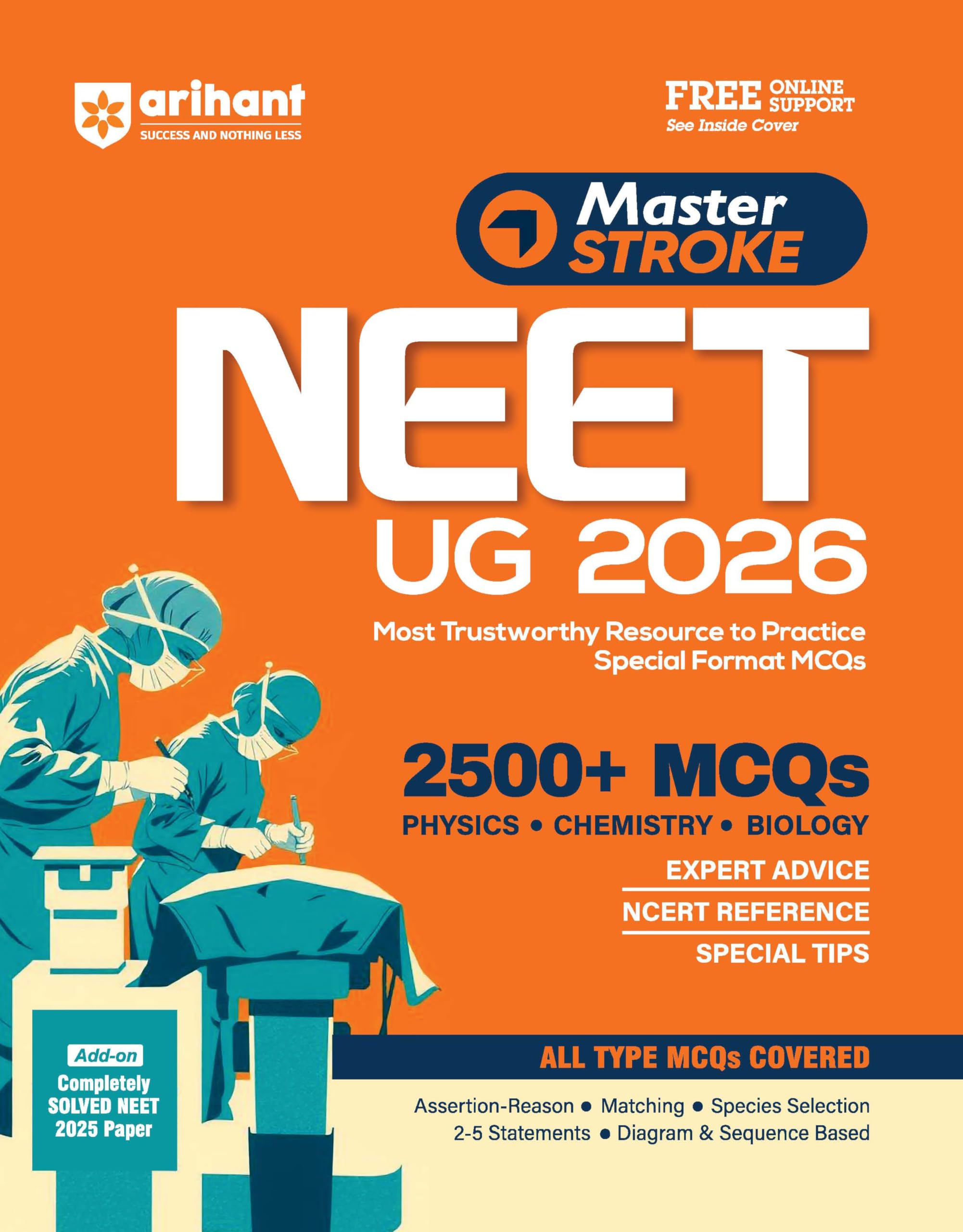 Arihant Master Stroke NEET UG Exam 2026 | 2500+ MCQs Physics, Chemistr