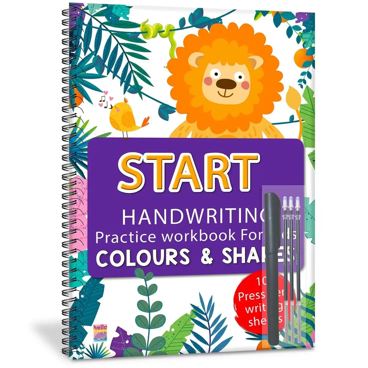 Start Handwriting Practise Workbook Book For Kids - Colour And Shapes